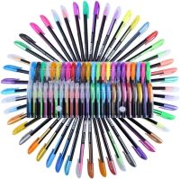 【LZ】☏✲  48 Canetas Gel Cor Gel Tinta Glitter Pen cor inteligente Art Marcadores Fine Tip Kit para Kid Colorir Livros Desenho para Journaling