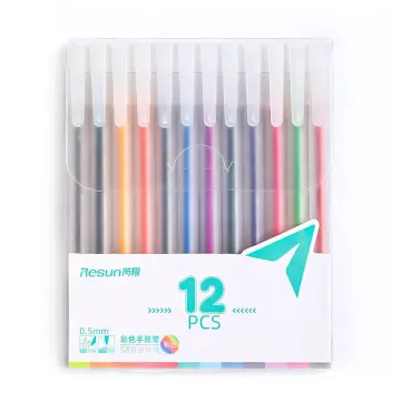 12 PCS Colored Gel Pens Set 0.5 mm Kawaii pen for writing Cute Korean  Stationery School supplies Ballpoint pen Scrapbooking