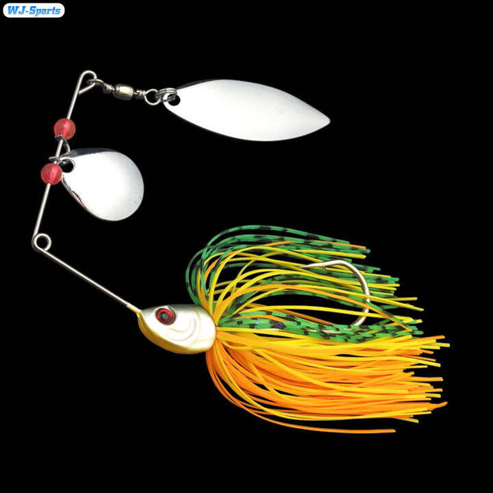 Fish Jig Artificial Carp Metal Spinnerbait with Bladed Jig Vibrating