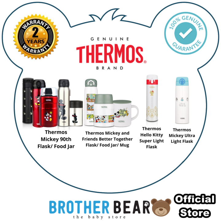 Thermos Mickey 90th SUS304 Stainless Steel Double Vaccum King Food Jar and Flask Limited