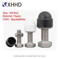 [Hot K] สีดำสีขาวพลาสติก PE Nut Bolt โดมหมวกป้องกันครอบคลุมสัมผัสหกเหลี่ยม M4 M5 M6 M8 M10 M12 M14 M16 M18 M20 M22 M24