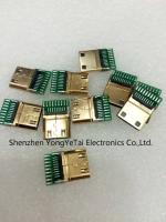 YYT 5PCS MINI HDMI 19P with PCB board welding type C male mini HDMI plug 19 1