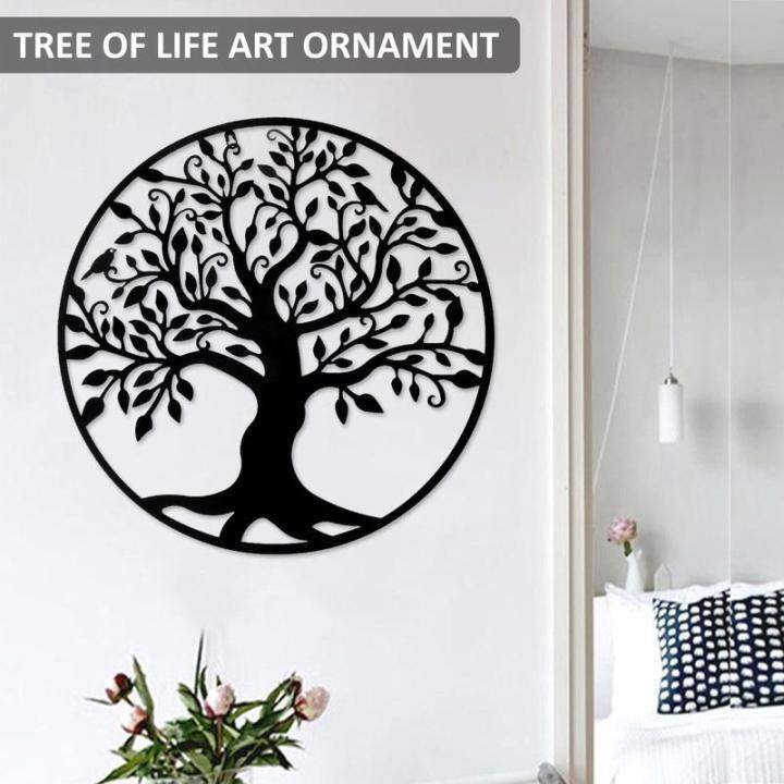 Tree Of Life Metal Wall Art Decor - 30x30 Inch Iron Wall Sculpture For Living Room, Bedroom, Indoor/Outdoor