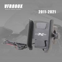 ☽ที่จับโทรศัพท์มือถือเครื่องชาร์จ USB สำหรับฮอนด้า VFR800X VFR 800 X Crossbrunner 800X 2011-2021 2019 2020อุปกรณ์มอเตอร์ไซค์