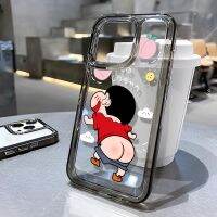 Hot Sale เคสโทรศัพท์มือถือ แบบใส ลายชินจัง มิกกี้เมาส์ สีดํา สําหรับ iphone 14 Pro Max 13 11 12 7Plus X XR XS Max 8 7