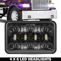 [ANYA Auto Parts] 4X6นิ้วสี่เหลี่ยม LED ไฟหน้า120W 12000Lm 6000K อุปกรณ์เสริมไฟรถยนต์