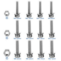 Cross recessed Phillips hex head screw nut and washer three sems screw set kit M4 M5 M6 stainless steel three combination thread