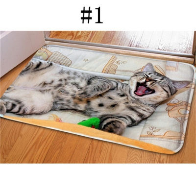 3D Cat Print Floor Mat Carpet Soft Flanner Doormat Rugs for Bedroom Living Room Door Floor Hallway Mats