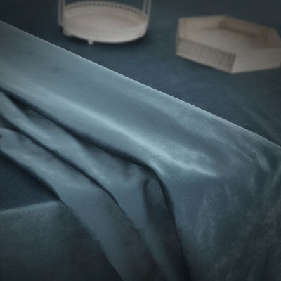 （HOT) ผ้าปูโต๊ะขนมสไตล์ยุโรปสีฟ้า พื้นหลังโต๊ะแต่งงานตกแต่งอุปกรณ์ถ่ายภาพผ้า ผ้าปูโต๊ะผ้ากำมะหยี่หรูหรา