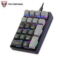 Motospeed K3 Numeric Mechanical Gaming Keyboard 21 Keys RGB Backlight With Hot Swap Custom Programming Keypad For PC Laptop