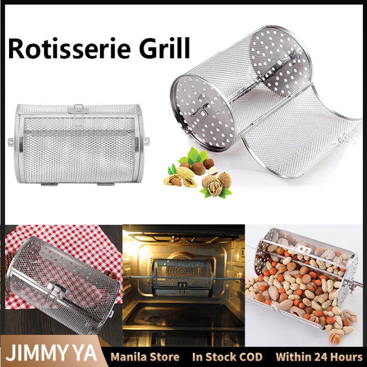 Coffee Roaster Stainless Steel Rotisserie Grill Basket 360