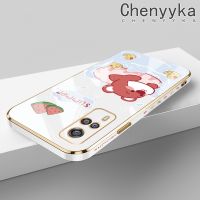 Chenyyka เคสสำหรับ VIVO Y51 2020 Y51a Y31 2021 Y53s Y33เคสฤดูร้อนลายหมีดีไซน์ใหม่เคสโทรศัพท์ซิลิโคนนิ่มป้องกันกล่องกันกระแทกกล้องฝาปิดเลนส์เต็มรูปแบบ