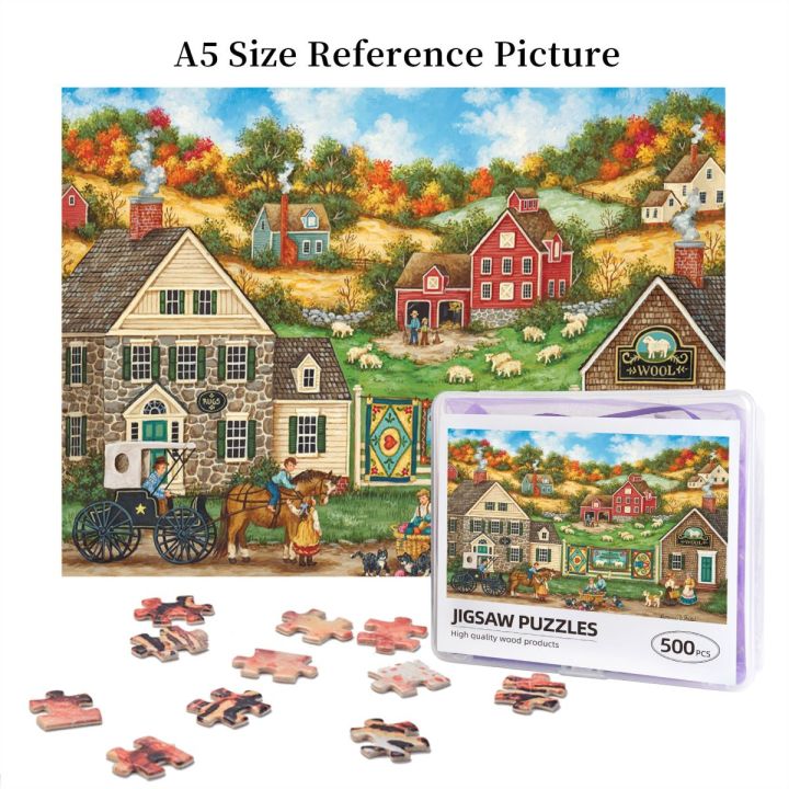hometown-gallery-great-balls-of-yarn-wooden-jigsaw-puzzle-500-pieces-educational-toy-painting-art-decor-decompression-toys-500pcs