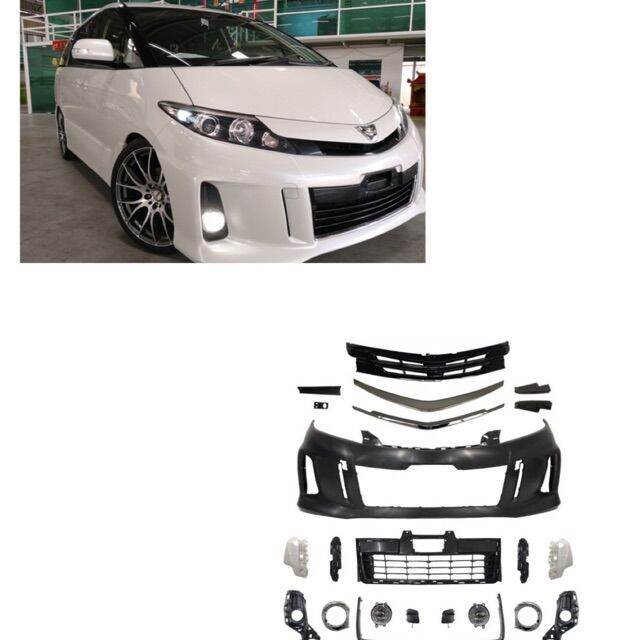 Toyota Estima Acr Front Bumper Body Kit Bodykit Skirt Skirting Lip Lazada