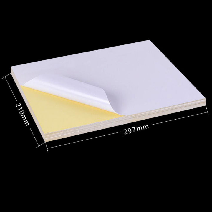 50-sheetspackage-a4-laser-inkjet-printer-copier-kraft-paper-white-self-adhesive-sticker-glossy-matte-matte-surface-paper