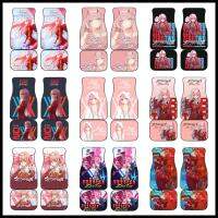 Zero Two DARLING in the FRANXX Car Mats Universal Fit Car Floor Mats Fashion Soft Waterproof Car Carpet FrontRear 4 Pieces