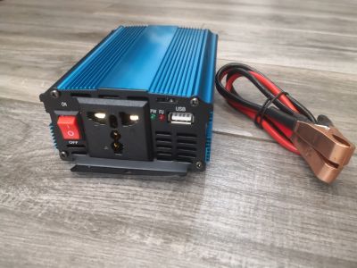 Inverter 350W Inout/Output 12V:220V ใช้กับแบตเตอรี่รถยนต์