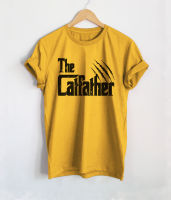 เสื้อยืดลาย The Catfather พ่อแมว เสื้อยืดทาสแมว เสื้อคนชอบแมว ไซส์ S - XXL