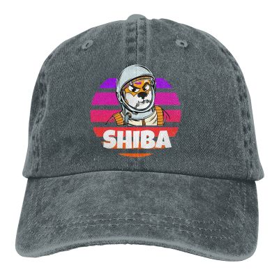 Adjustable Solid Color Baseball Cap Shiba Inu Token Crypto Retro Sunset Washed Cotton Shib Coin Shiba Crypto Sports Woman Hat