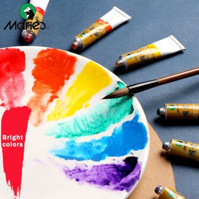Maries Chinese Painting Pigment 5/12ML 12/18/24/36 Colors Ink Painting Paste Water Color Pigment Students Beginners Watercolour Supplies