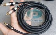 Dây 3.5 mm Ra 2 AV RCAJack carbon chân đồng cao cấp