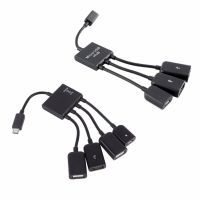 3/4 Port Micro USB Power Charging Hub Cable Spliter Connector Adapter For Smartphone Computer Tablet PC Data Wire