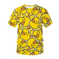 Animal Ducks 3D Print T-Shirts Fashion Cartoon Streetwear Men Women Shorts Sleeve T Shirt Harajuku Kids Boys Tees Tops Clothing