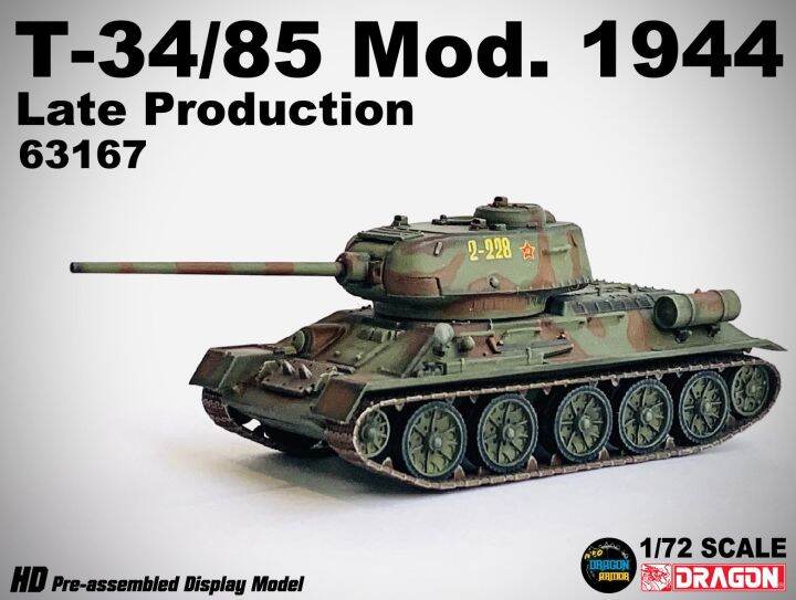 Tank T-34/85 Late Production Eastern Front 1944 Skala 1:72 Dragon