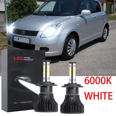 หลอดไฟหน้ารถยนต์ LED 6000K สีขาว แบบเปลี่ยน สําหรับ Suzuki Swift 2013 2014 2015 2016 2017 (1 คู่) 2PCS