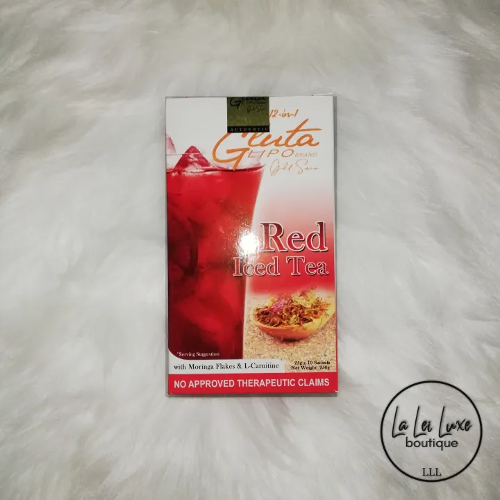 12 in 1 Gluta Lipo Red Iced Tea New Drink 25g x 10 sachets Lazada PH