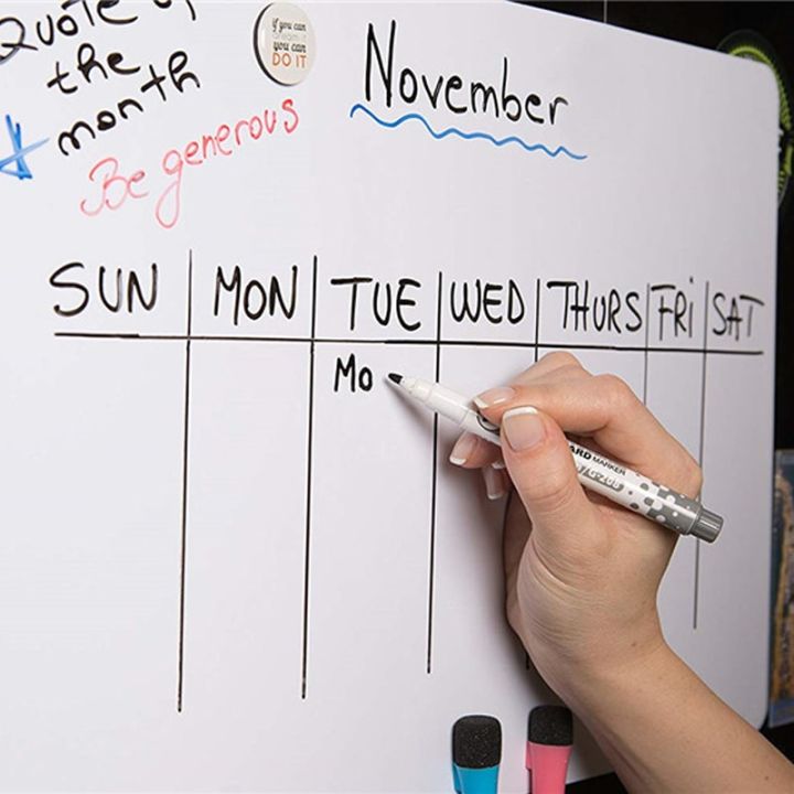 a4-size-magnetic-whiteboard-pens-vinyl-fridge-dry-erase-white-board-refrigerator-magnet-note-flexible-remind-message-boards