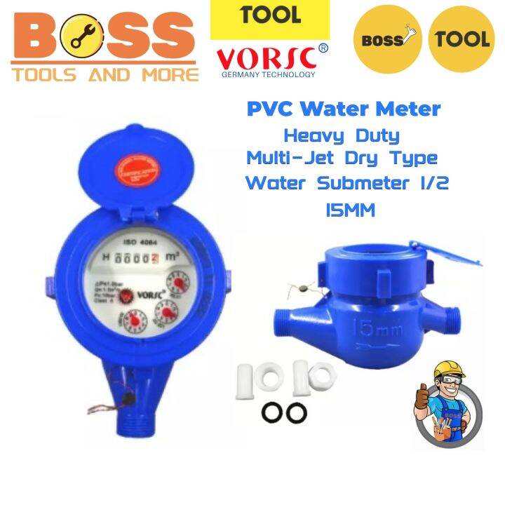 VORSC PVC Water Meter Water Sub-meter Hawk Best Water Submeter 1/2 ...