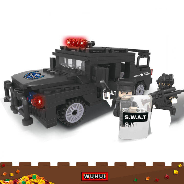 WUHUI 254PCS SWAT Military Army WW2 Building Block Set Toys SWAT Team ...