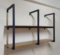 ชั้นวางของติดผนังสไตล์loft Wall Shelf โครงเหล็ก ขนาด 115x25x70สูง ซม. 2 ชั้น