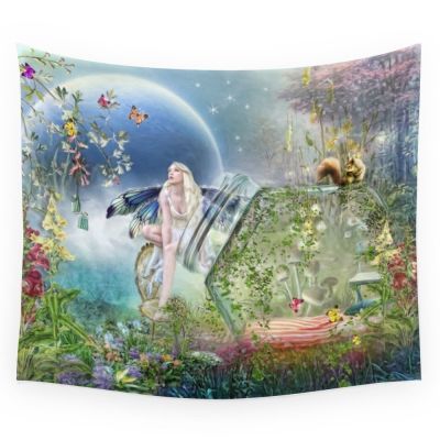 【cw】Butterfly Fairy Wall Tapestry Home Living Decor Space