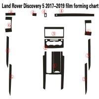 อุปกรณ์เสริมรถยนต์สติกเกอร์ไฟเบอร์คาร์บอน5D สำหรับแลนด์โรเวอร์ ดิสคัฟเวอรี่  5ศูนย์กลางการควบคุมภายในบานประตูจับตกแต่ง Stying