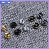 MUMU 10/24pcs เครื่องประดับ Snap ที่มองไม่เห็น หัตถกรรม หัวเข็มขัดโลหะ เสื้อผ้าตุ๊กตา DIY หัวเข็มขัดเย็บเสื้อผ้า ปุ่มมินิ