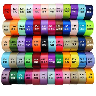 6/10/15/20/25/40/50mm Satin Ribbons DIY Crafts Supplies Wine Red Orange Yellow Green Blue Purple Black Gray Gold White Ribbons Gift Wrapping  Bags