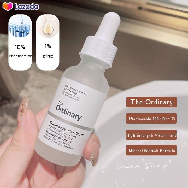 the-ordinary-niacinamide-10-zinc-1-serum-30ml-การดูแลสิว-กระชับรูขุมขน-สกินแคร์ลดสิว-ทำให้รอยสิวจางลง-กำจัดสิวหัวดำ-ผลัดเซลล์ผิว-ลดสิวอุดตัน