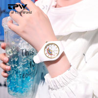 นาฬิกาควอตซ์ Tali Jam Tangan Karet แฟชั่นนาฬิกาข้อมือผู้หญิง TPW เรืองแสงนาฬิกาข้อมือสำหรับกันน้ำสำหรับผู้หญิง