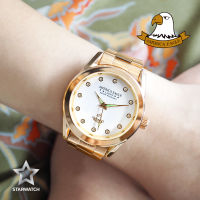 AMERICA EAGLE นาฬิกาข้อมือผู้หญิง สายสแตนเลส รุ่น AE093G - Gold/White