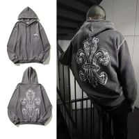 Askyurself 22 New Japan Limited Grey Head Pullover High Quality Terry Tattoo Logo Old Sweater Men and Women Hoodies