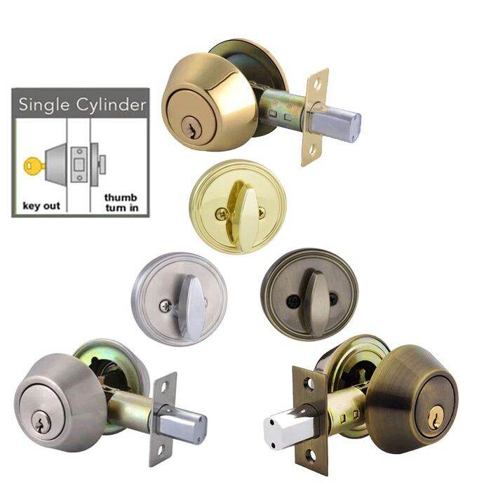 Black color gold color Deadbolt Deadbolt set safety lock two side