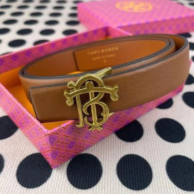 2023 new Tory Burch&nbsp; &nbsp;Two Buckles Double Sided Available Cow Leather 2.5cm Width 100cm Long Fashion Belt