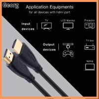 GEORG แกนลวดทองแดงบริสุทธิ์ สายเคเบิล HDMI 4K 30Hz ส่วนต่อประสานการฉีดขึ้นรูป สายต่อวิดีโอ ของใหม่ 30AWG สายสัญญาณเสียงและวิดีโอ การส่งข้อมูล