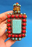 ✠☽ China Beautiful filigree process gem snuff bottle /1