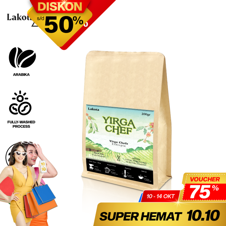 LAKOTA Kopi Premium Arabika Yirga Chefe Ethiopia 200 -1000 Gram Yirga ...