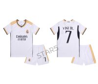 STAR5 เสื้อกีฬาฟุตบอลเด็กแขนสั้น ลายสโมสรเรอัลมาดริด ยอดฮิต2023-2024 สกรีนชื่อ+เบอร์ 7 สินค้าคุณภาพA ป้ายงานปัก ราคาสบายกระเป๋า เนื้อผ้านุ่มไม่หนา ใส่สบาย คลายร้อน พร้อมส่ง