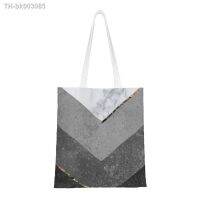 ❈ Kawaii Marble Gray Copper Black Gold Shopping Tote Bags Reusable Abstract Pattern Canvas Groceries Shopper Shoulder Bag