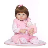 [COD] NPK simulation doll childrens toy pink bunny cute childhood playmate full glue can take a bath